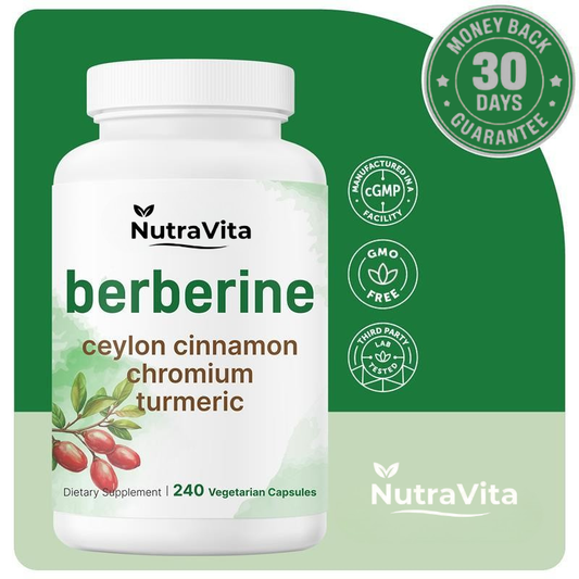 NutraVita Berberine with Ceylon Cinnamon, Chromium, & Turmeric